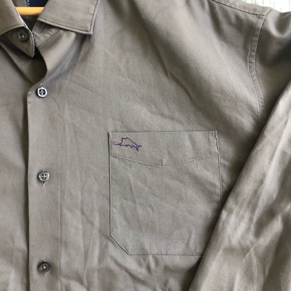 Tommy Bahama SILK blend Long Sleeve Button Down Shirt Sz XL - Picture 2 of 10